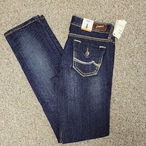 Buffalo Fendi Straight Leg Blue Jeans for Women Sz 27 X 33. New  western school